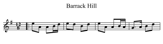 Barrack Hill - staff notation
