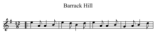 Barrack Hill - staff notation