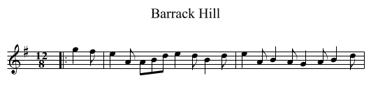 Barrack Hill - staff notation