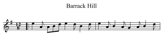 Barrack Hill - staff notation