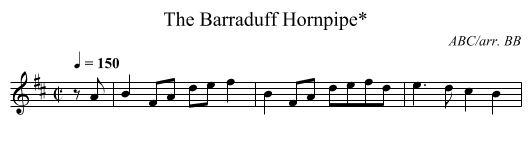 Barraduff Hornpipe*, The - staff notation