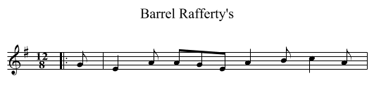 Barrel Rafferty's - staff notation