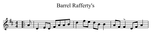 Barrel Rafferty's - staff notation