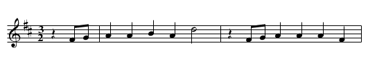 Barrel's Jigg. SenH.033 - staff notation
