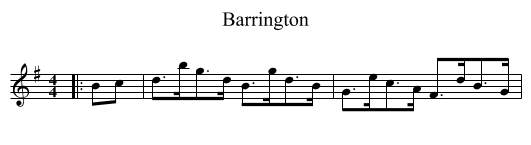 Barrington - staff notation