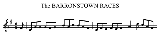 BARRONSTOWN RACES, The - staff notation