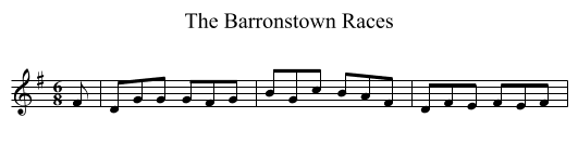Barronstown Races, The  - staff notation