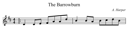 Barrowburn, The  - staff notation