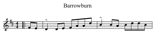 Barrowburn - staff notation