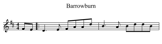 Barrowburn - staff notation