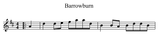 Barrowburn - staff notation