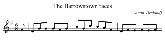 Barrowstown races, The  - staff notation