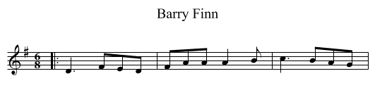 Barry Finn - staff notation