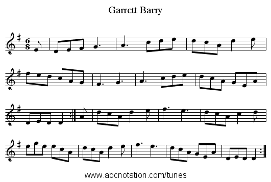 Barry, Garrett - staff notation