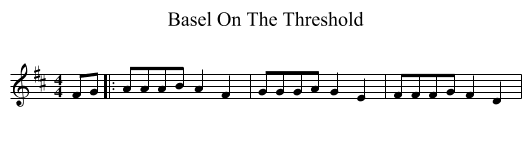 Basel On The Threshold - staff notation