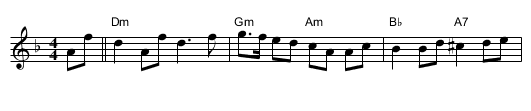 Ba-shana ha-ba'a [Dm] - staff notation