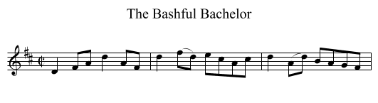 Bashful Bachelor, The  - staff notation