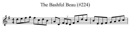 Bashful Beau (#224), The - staff notation