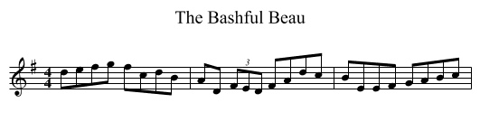 Bashful Beau, The  - staff notation
