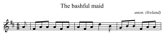 bashful maid, The  - staff notation