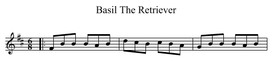 Basil The Retriever - staff notation