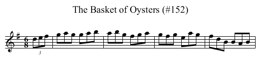 Basket of Oysters (#152), The - staff notation