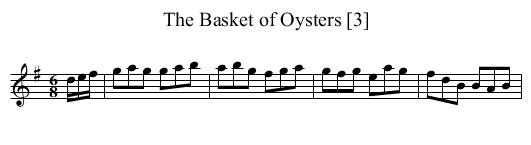 Basket of Oysters [3], The - staff notation