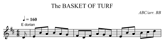 BASKET OF TURF, The - staff notation