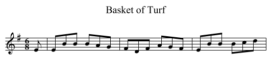 Basket of Turf - staff notation
