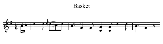 Basket - staff notation