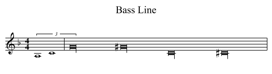 Bass Line - staff notation