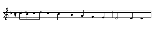 Basse danse - Danse du Roy - staff notation
