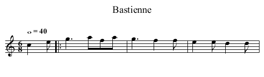 Bastienne - staff notation