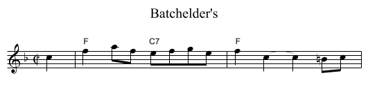 Batchelder's - staff notation