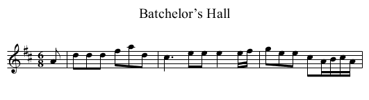 Batchelor’s Hall - staff notation