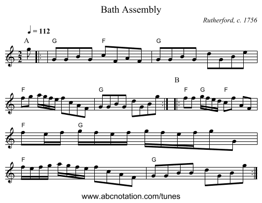 Bath Assembly - staff notation