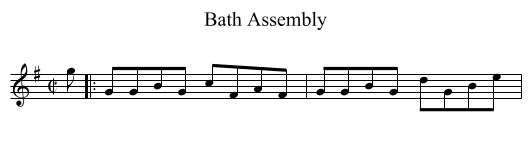 Bath Assembly - staff notation