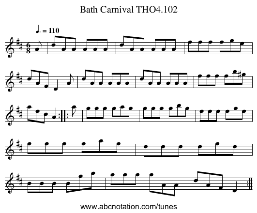 Bath Carnival THO4.102 - staff notation