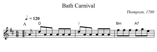 Bath Carnival - staff notation