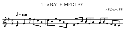 BATH MEDLEY, The - staff notation