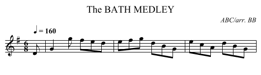 BATH MEDLEY, The - staff notation