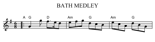 BATH MEDLEY - staff notation