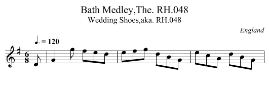Bath Medley,The. RH.048 - staff notation