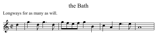 Bath, the  - staff notation