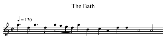 Bath, The  - staff notation
