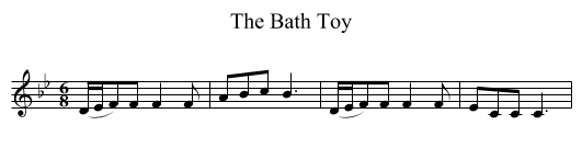 Bath Toy, The - staff notation
