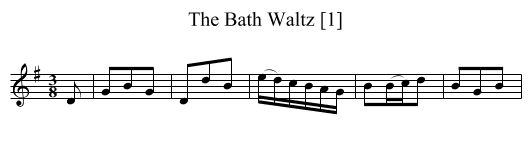 Bath Waltz [1], The - staff notation