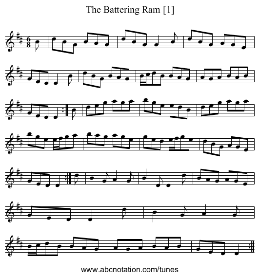 Battering Ram [1], The - staff notation