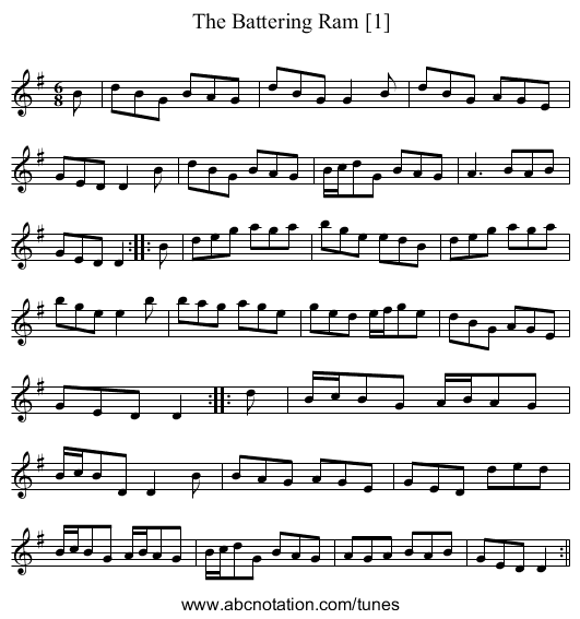 Battering Ram [1], The - staff notation