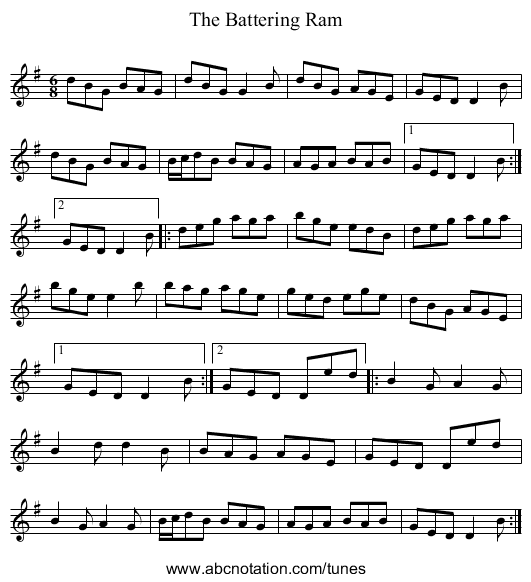 Battering Ram, The - staff notation